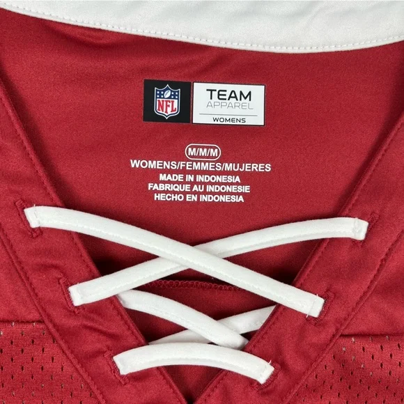 NFL Arizona Cardinals Lace-up Jersey Top M - Picture 4 of 8